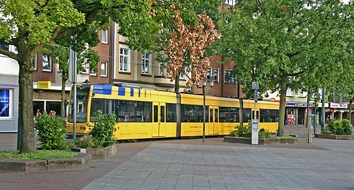 Straßenbahn in Essen.