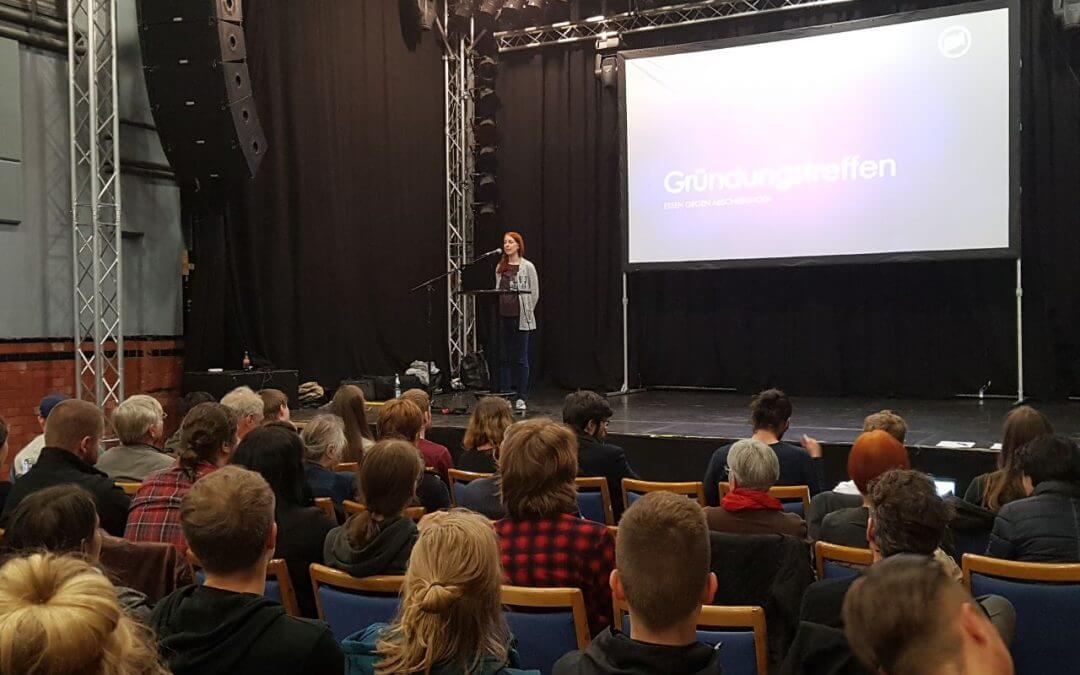 Eröffnung der Gründungsveranstaltung von Essen gegen Abschiebungen.