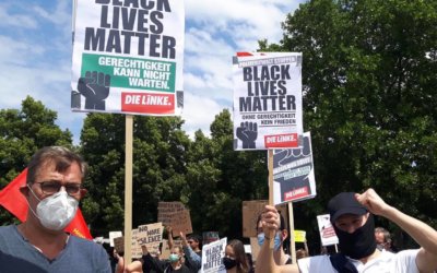 Solidarität mit den Black Lives Matter Protestsen